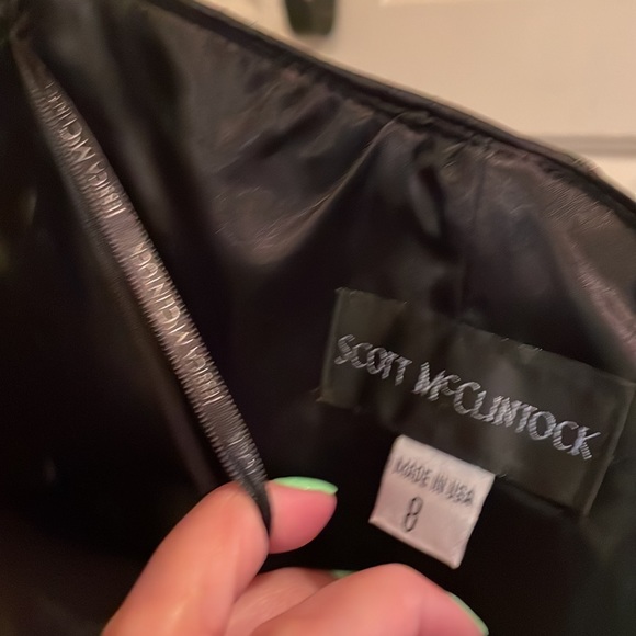 COPY - Black Strapless Velvet Dress - Picture 9 of 9